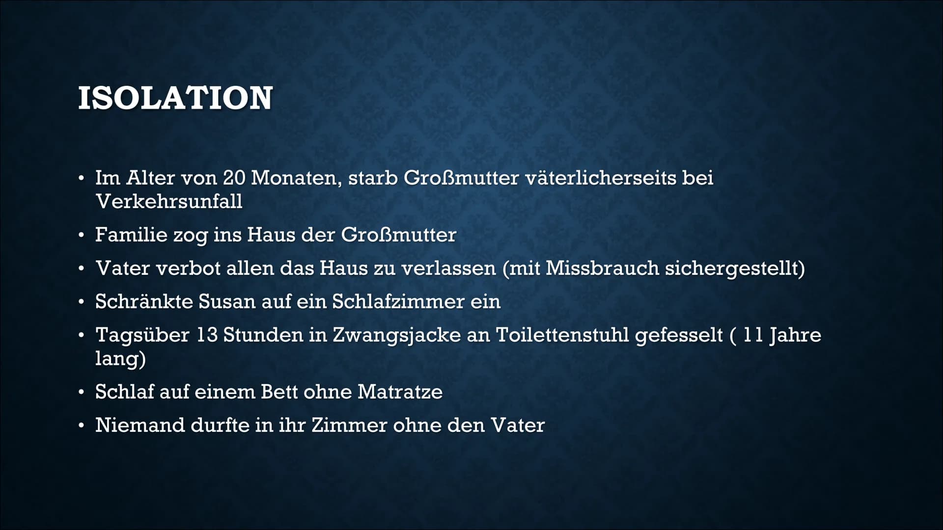 GENIE -
DAS WOLFSKIND
Von Lennon, Frederike, Alina und Kevin GLIEDERUNG
Allgemeine Informationen
Familie
Kindheit
Isolation
Rettung
Folgen d