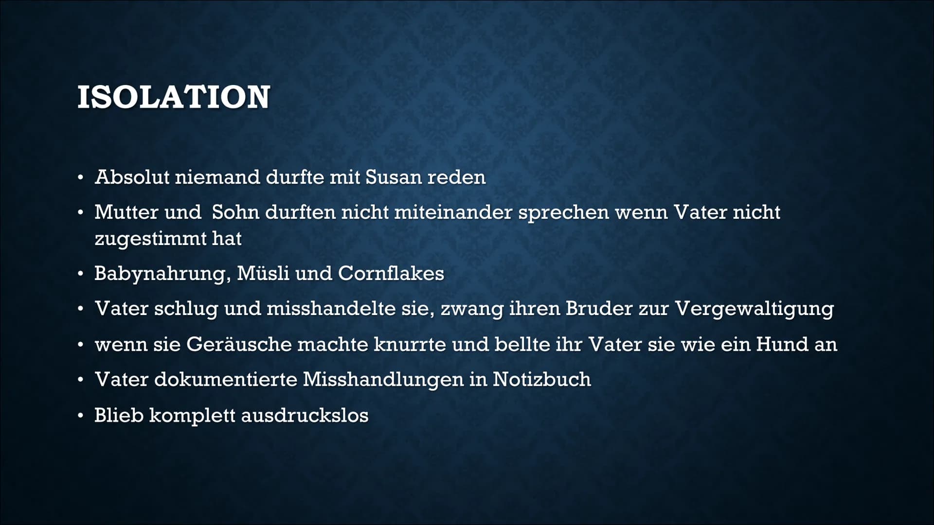 GENIE -
DAS WOLFSKIND
Von Lennon, Frederike, Alina und Kevin GLIEDERUNG
Allgemeine Informationen
Familie
Kindheit
Isolation
Rettung
Folgen d