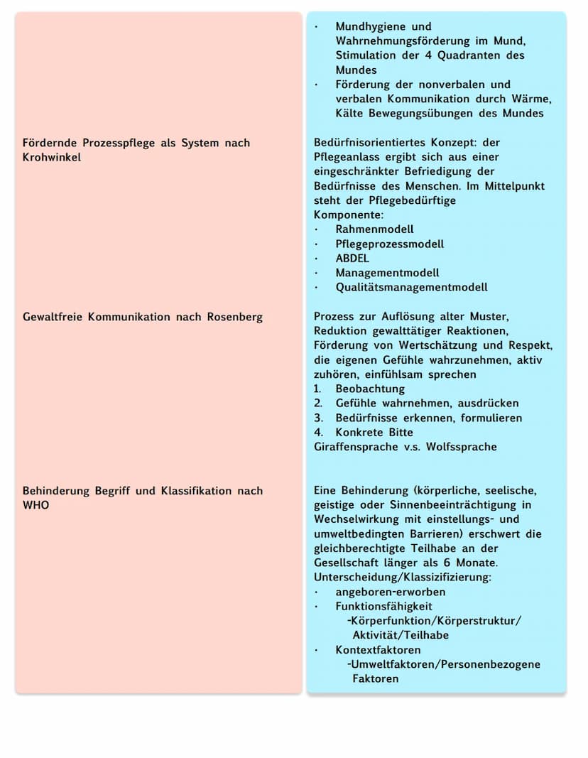 Theorien und Konzepte und Modelle
'ADPIE-Prozessmodell nach NANDA
Affolter-Modell nach Felicie Affolter
Basale Stimulation nach Fröhlich und