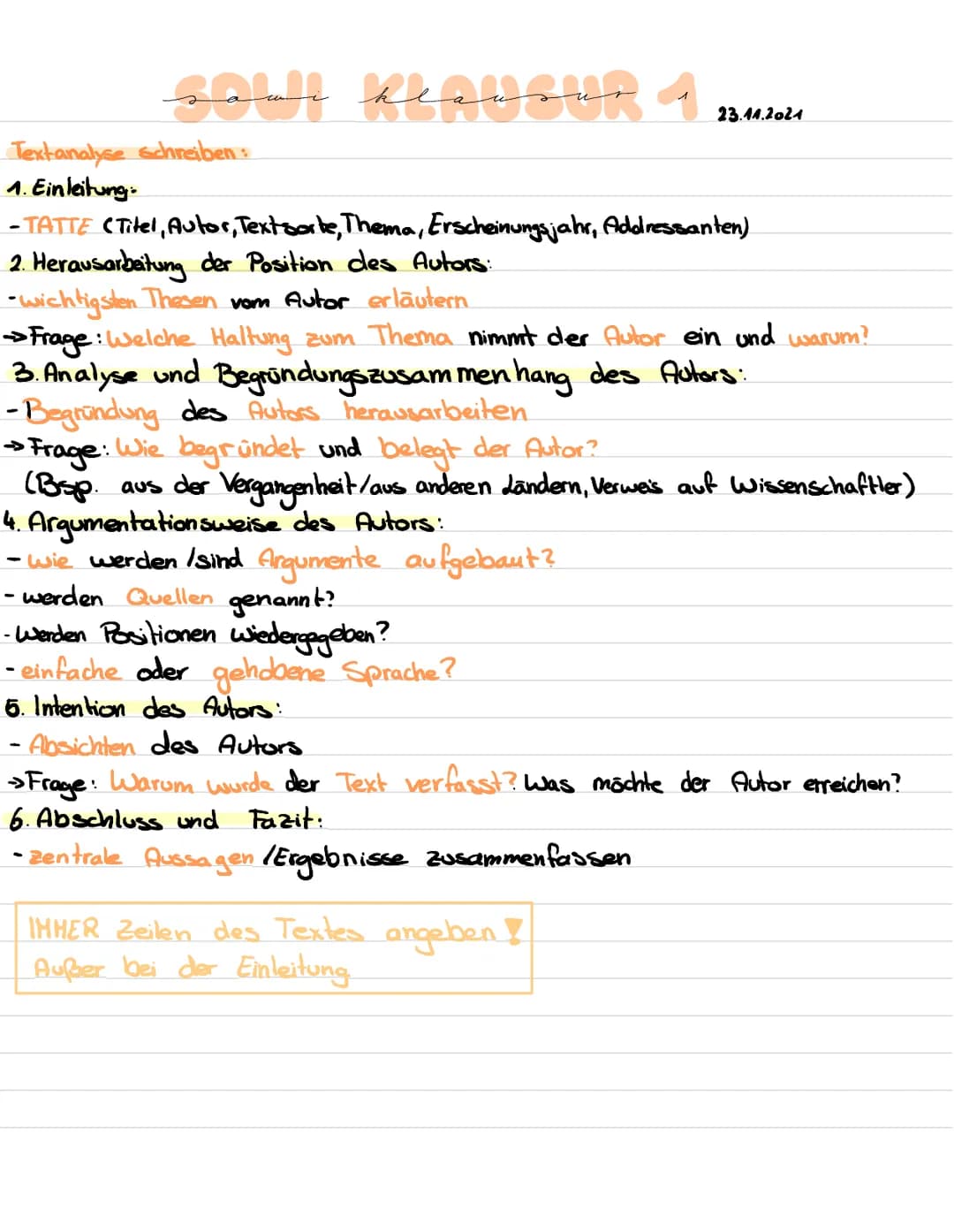 samt hlavour a 23.44.2024
Textanalyse schreiben:
1. Einleitung.
-TATTE (Titel, Autor, Textsorte, Thema, Erscheinungsjahr, Addressanten)
2. H