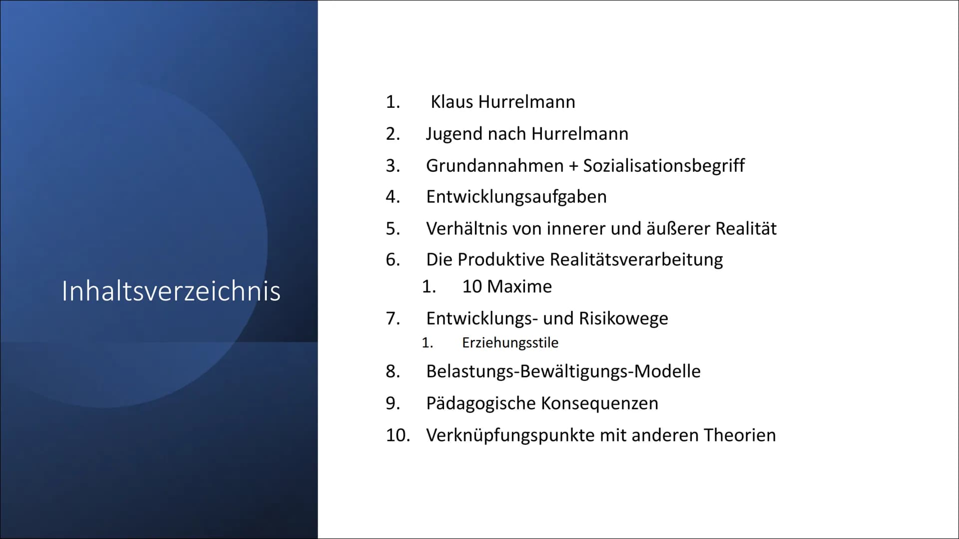 ,,Modell der produktiven
Realitätsverarbeitung" von
Hurrelmann
Eine Präsentation von Lilith Inhaltsverzeichnis
1.
Klaus Hurrelmann
2.
Jugend
