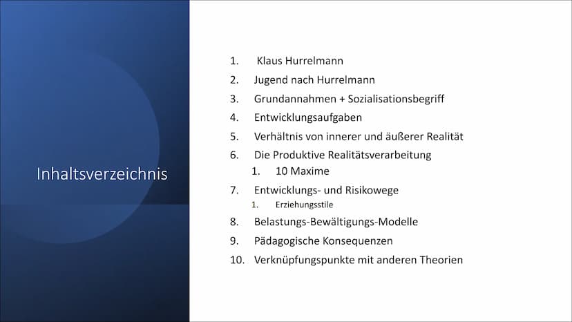 ,,Modell der produktiven
Realitätsverarbeitung" von
Hurrelmann
Eine Präsentation von Lilith Inhaltsverzeichnis
1.
Klaus Hurrelmann
2.
Jugend