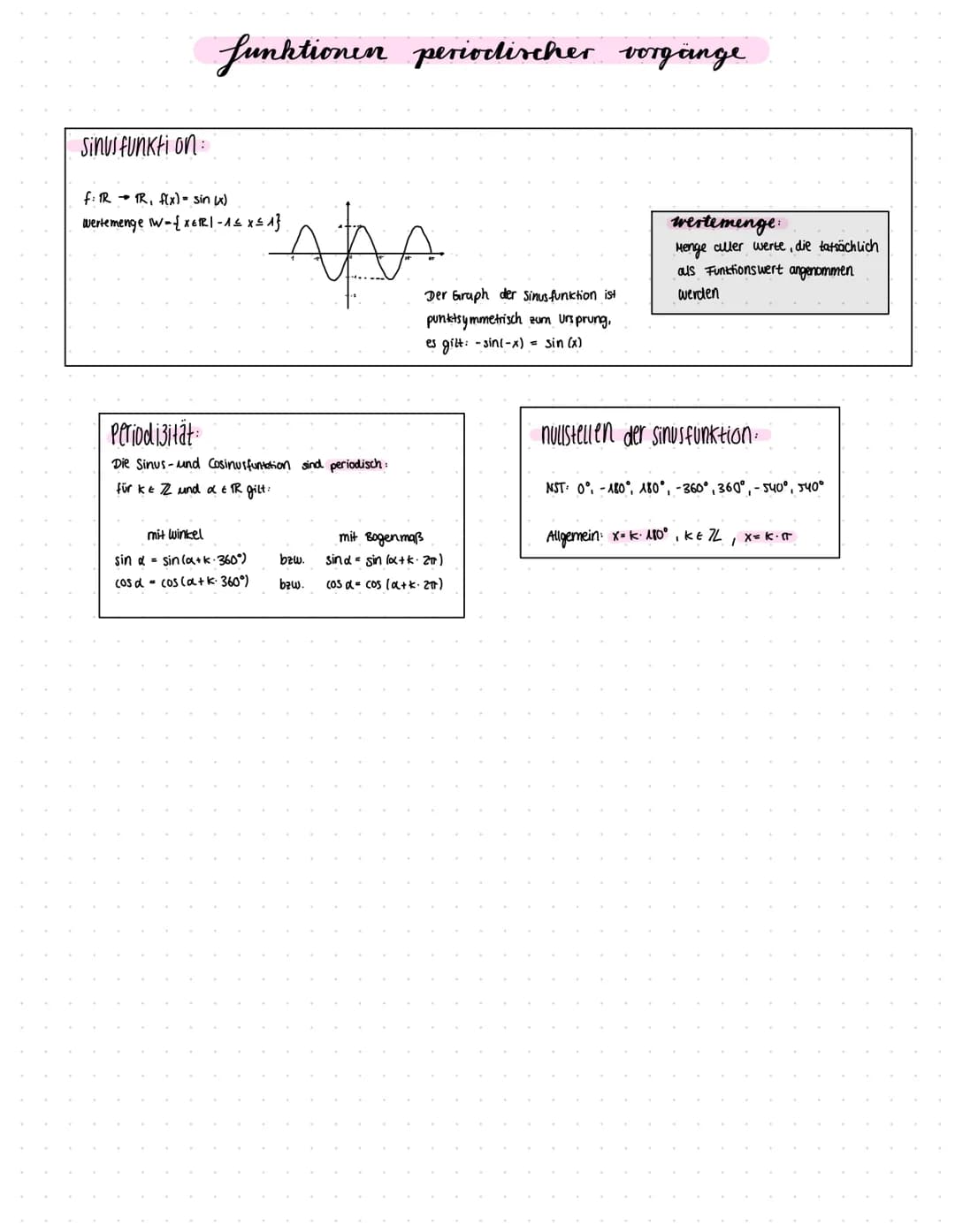 sinus & co am rechtwinklingen
0
¼r
sinus & co
ㅠ
를ㅠ
2πT
Gegen
kathele
"19
D
Sinus und cosinus am eiheitskreis:
sin (d).
coa =a
Gegenkathete
H