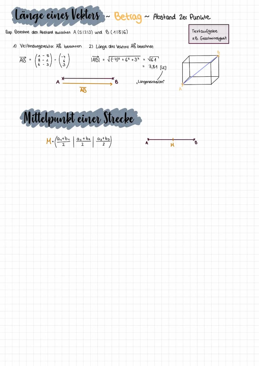 Analytische Geometrie
Zusammenfassung von Lara Schnöke ANALYTISCHE GEOMETRIE
Vektoren
Pfeil ist sog.
Repräsentant
dieses Vektors
Ebener Vekt