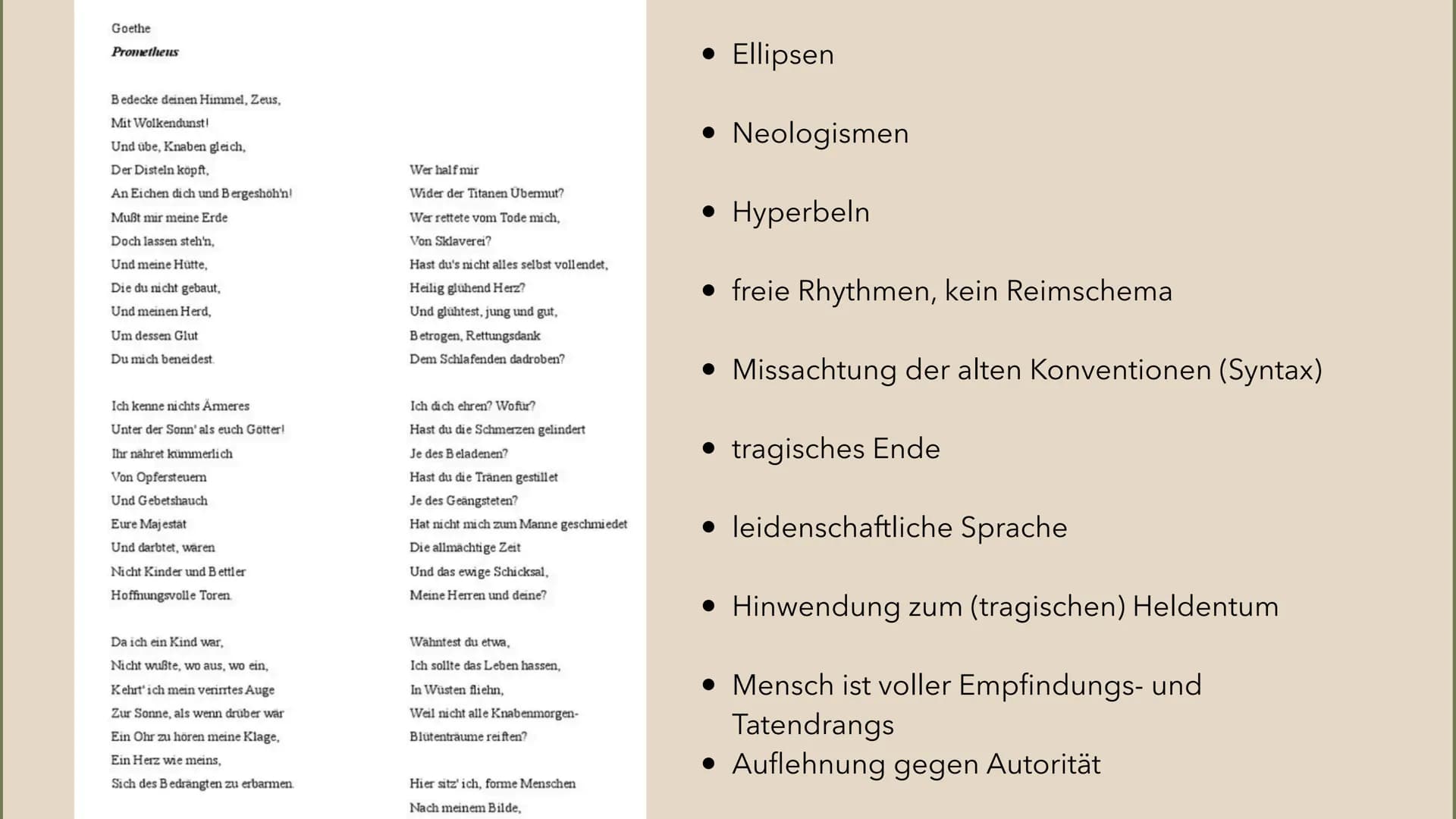 STURM UND DRANG
ES SCHLUG MEIN HERZ, GESCHWIND, ZU
PFERDE!
ES WAR GETAN FAST EH GEDACHT.
DER ABEND WIEGTE SCHON DIE ERDE,
UND AN DEN BERGEN 