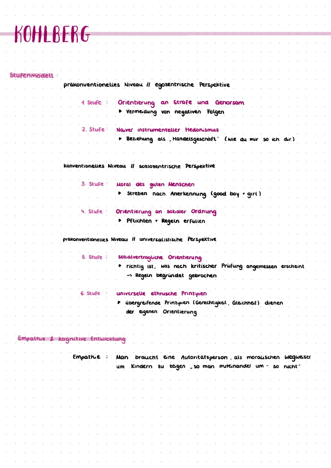Kohlberg Stufenmodell: PDF, Beispiele und Unterrichtsmaterial