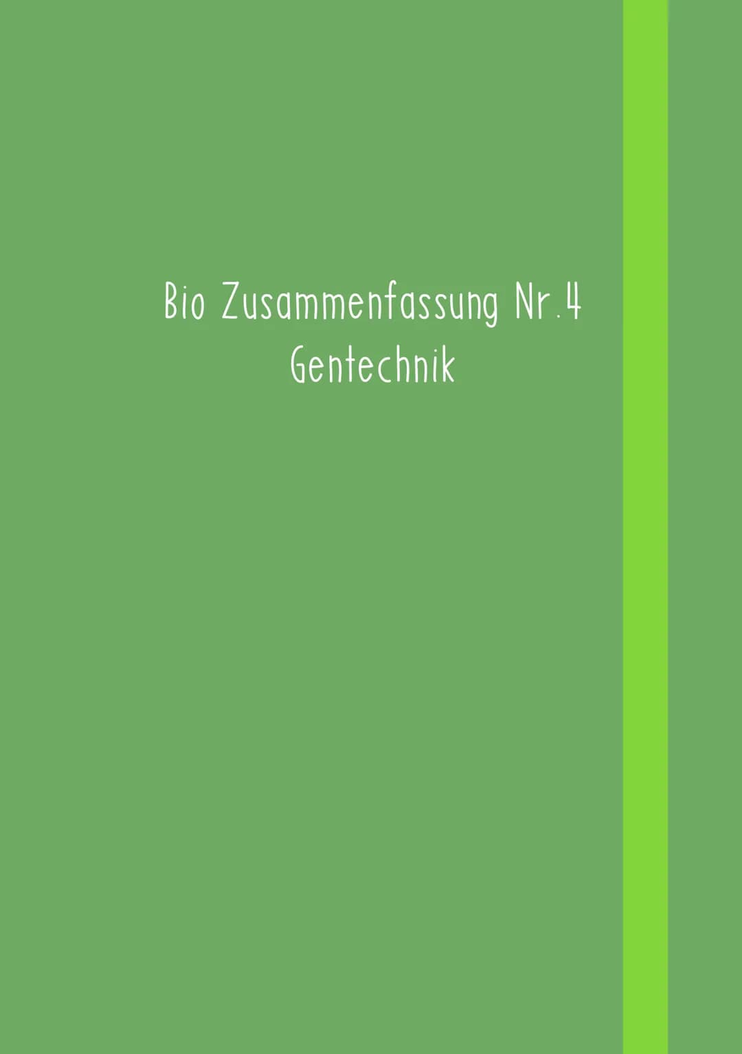 Bio Zusammenfassung Nr.4
Gentechnik DBG - Biologie Kursstufe 2
Checkliste für die letzte Bio-Klausur
PCR und Gelelektrophorese
* Materialien