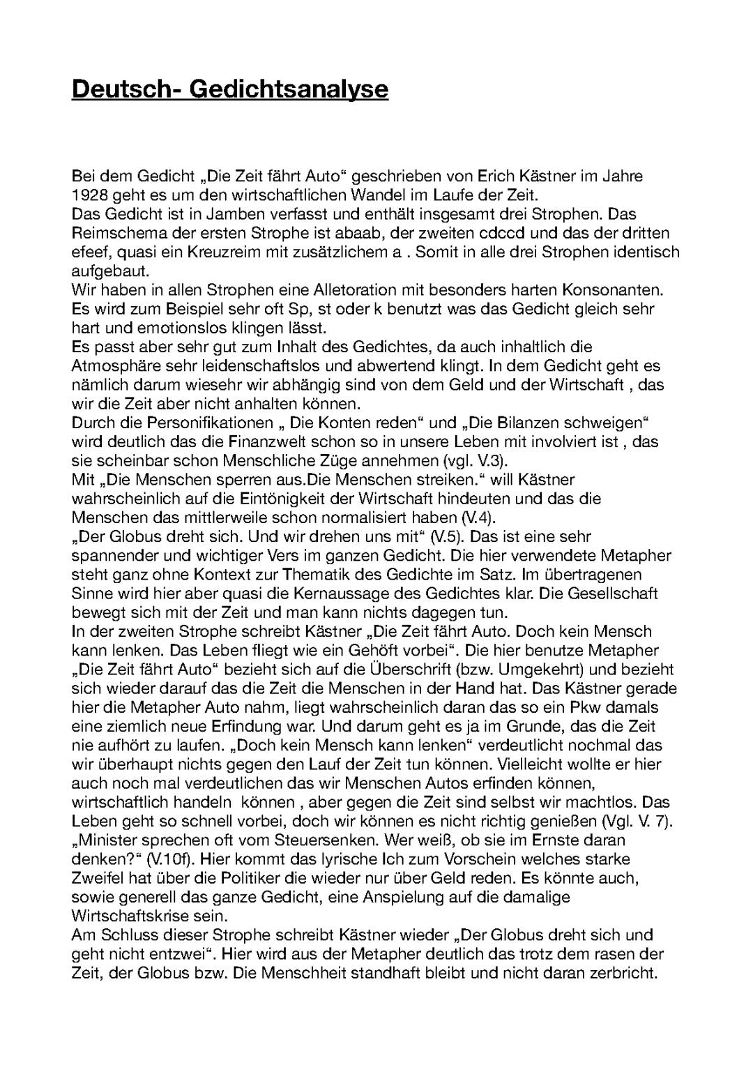 Erich Kästner: Lustige Gedichte und Kritiken – Die Zeit fährt Auto, Heidelberg