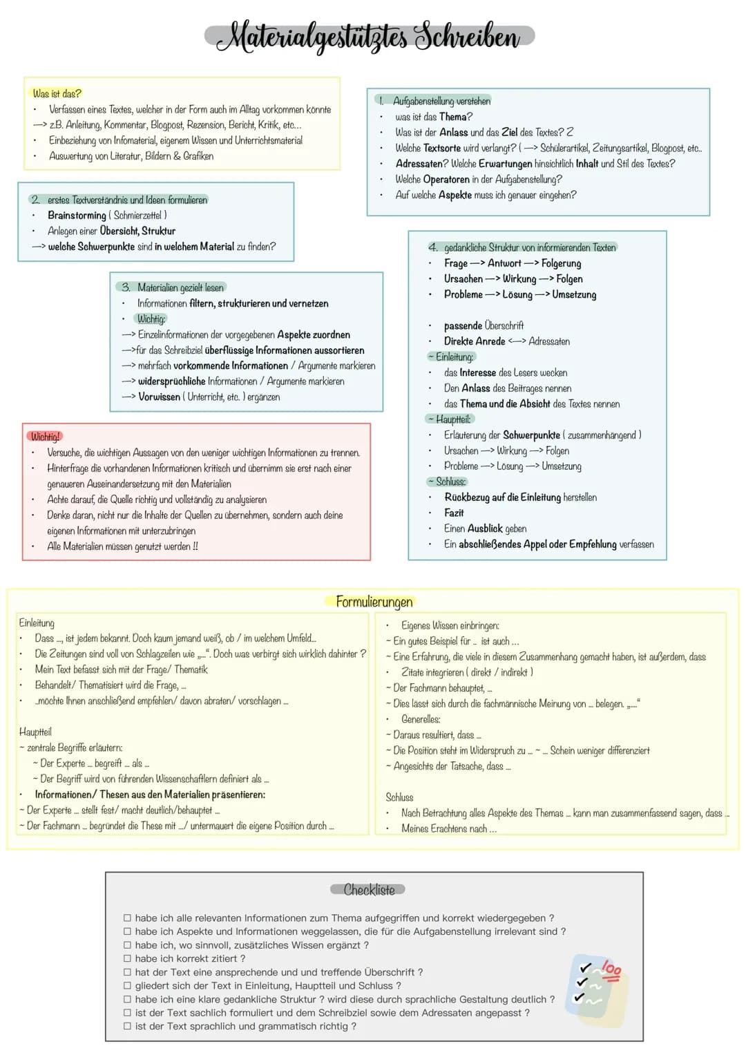 Materialgestütztes Schreiben 