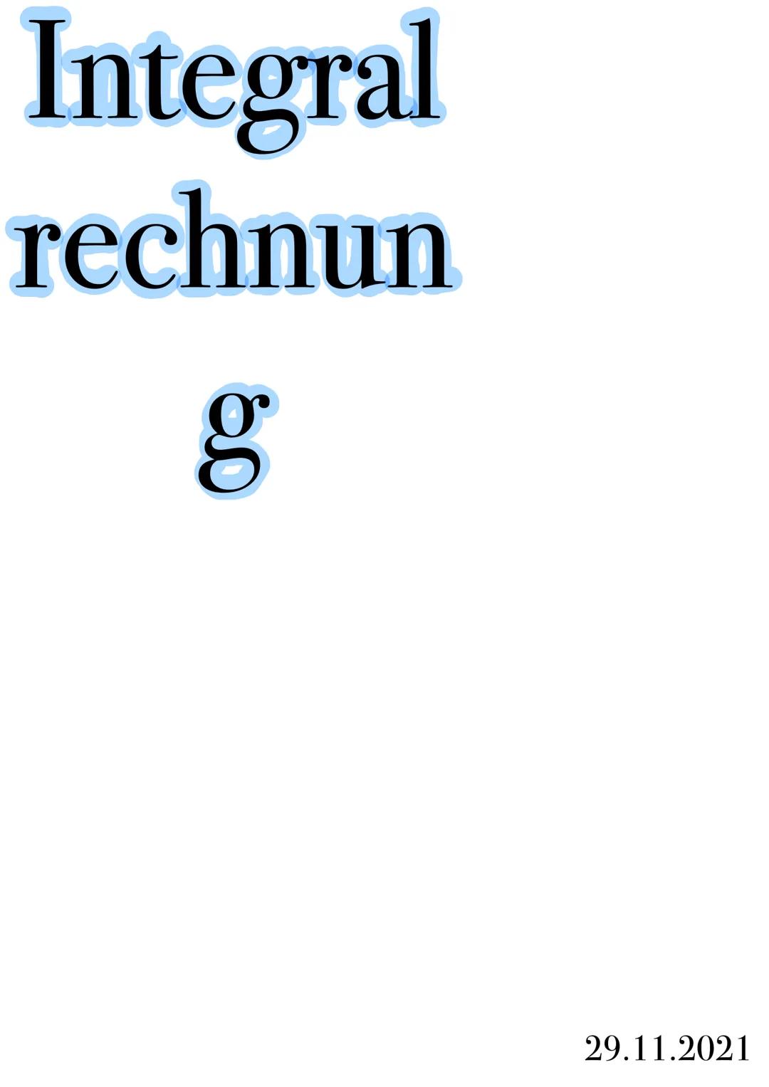 Integralrechnung