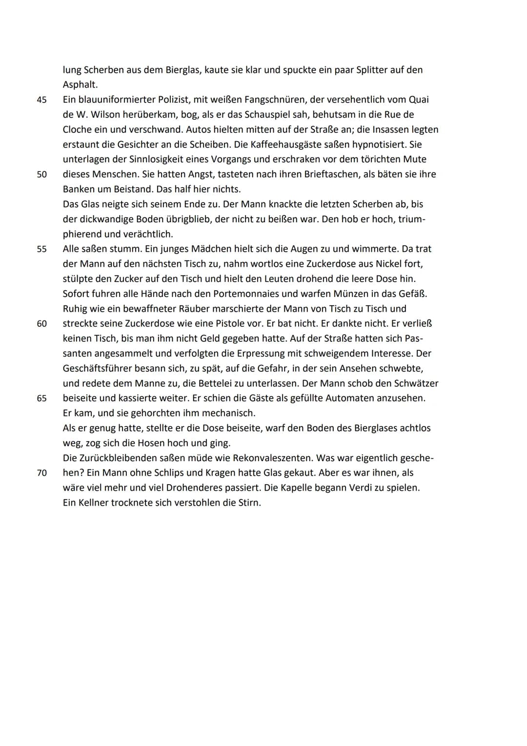 5
10
15
20
25
30
35
40
Erich Kästner - Spuk in Genf
In einer Sommernacht dieses Jahres geschah am Quai du Mont Blanc in Genf - wenige
Schrit