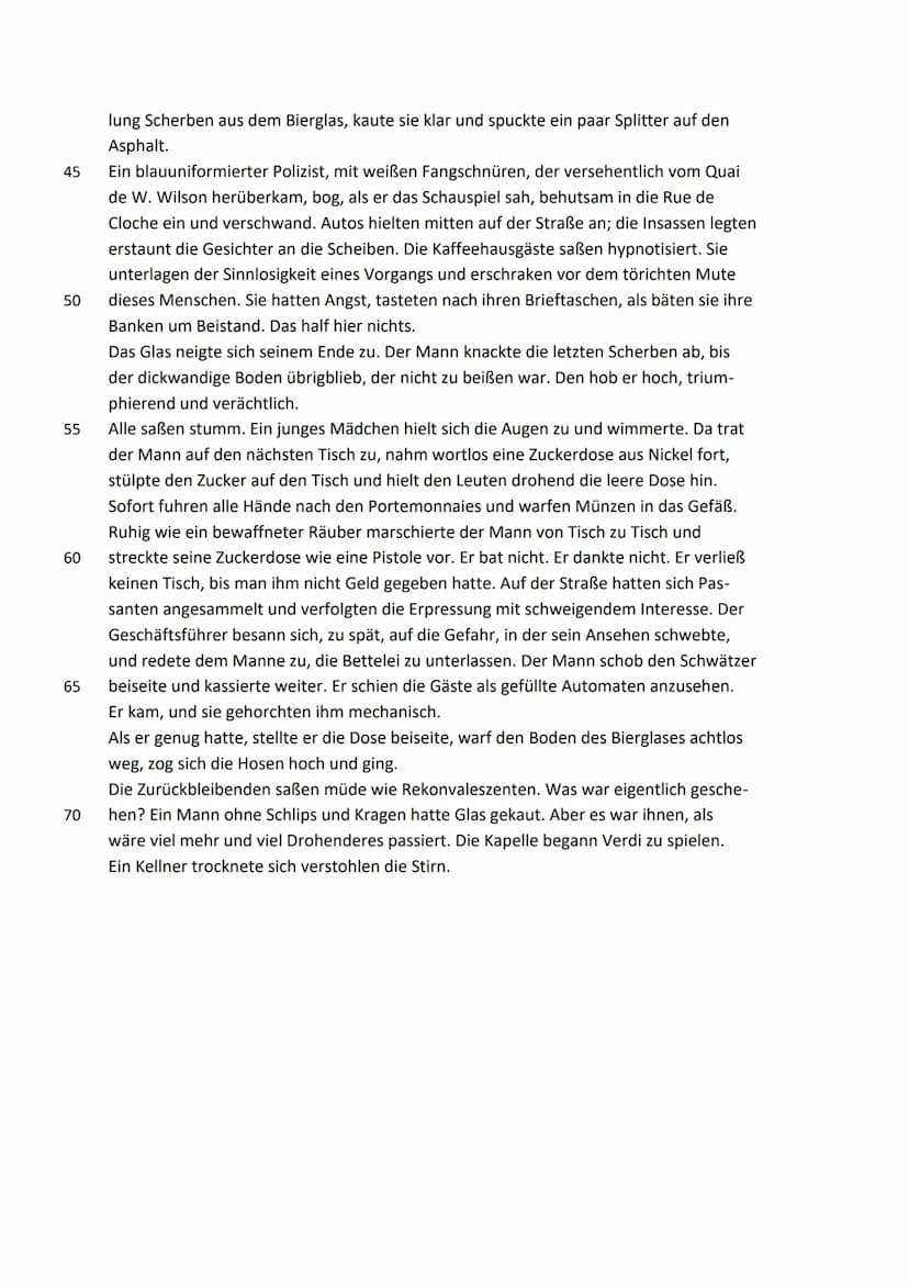 5
10
15
20
25
30
35
40
Erich Kästner - Spuk in Genf
In einer Sommernacht dieses Jahres geschah am Quai du Mont Blanc in Genf - wenige
Schrit