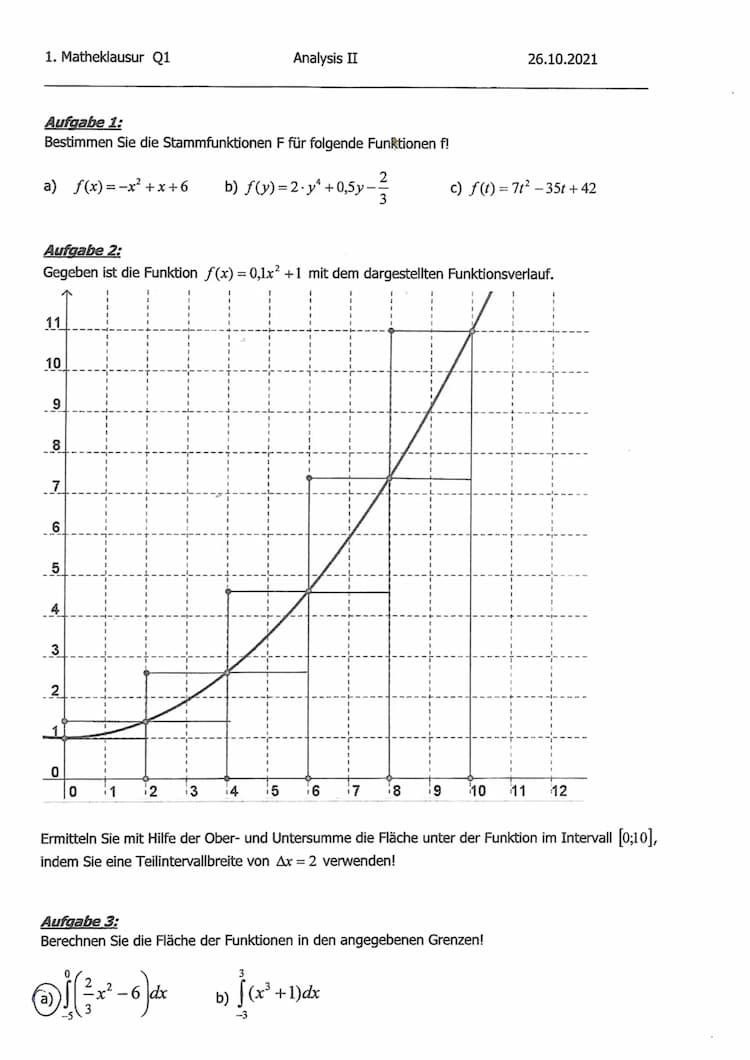 Know Klausur Integralrechnung (Analysis 2) thumbnail