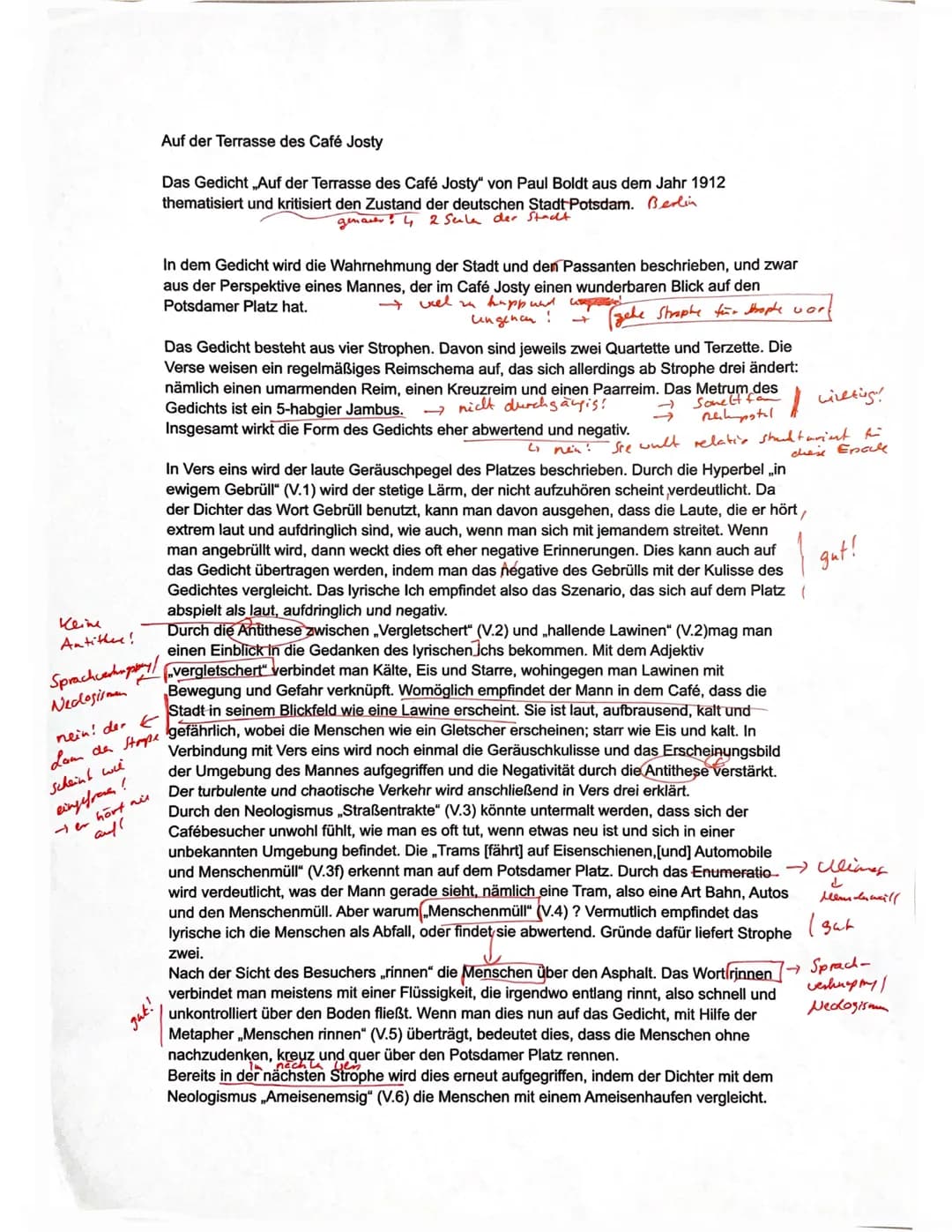 Keine
Antither!
scheint wil
eingefroren!
er hört mil
and!
Auf der Terrasse des Café Josty
Das Gedicht „Auf der Terrasse des Café Josty" von 