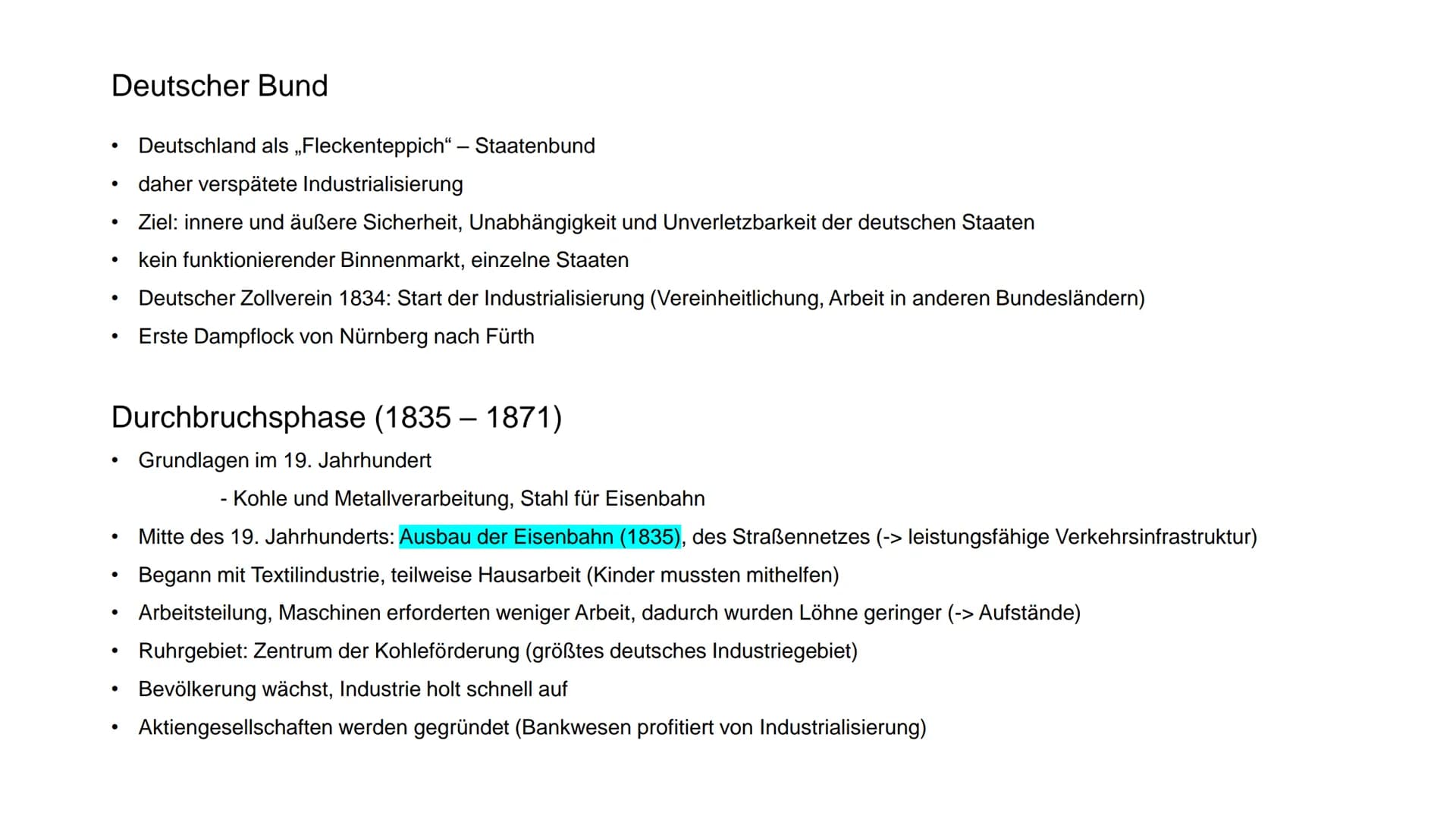 Industrialisierung und Soziale Frage Gliederung
1.
Zeitlicher Überblick
2. Industrialisierung in England (Dampfmaschine)
3.
Deutscher Bund
4