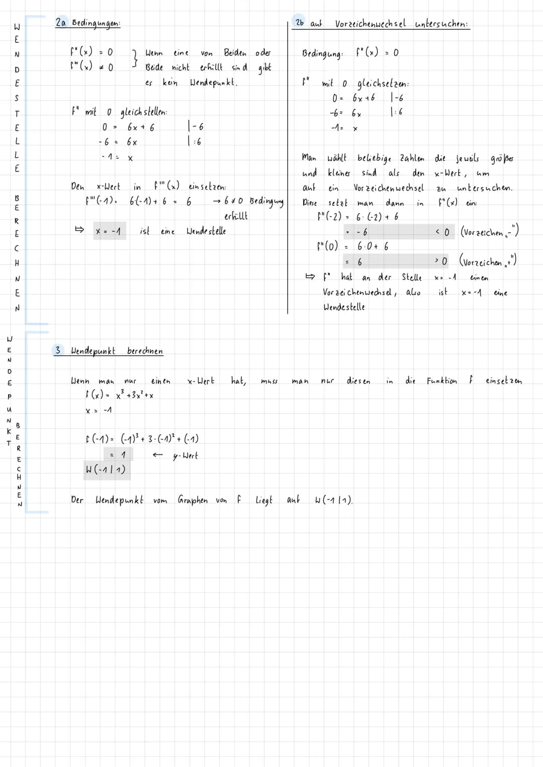 VORBEREITUNG
Unter
dem Krümmungsverhalten. eines Graphen versteht man die Einteilung des Graphen in Links-
und Rechtskurven.
Vorgehensweise: