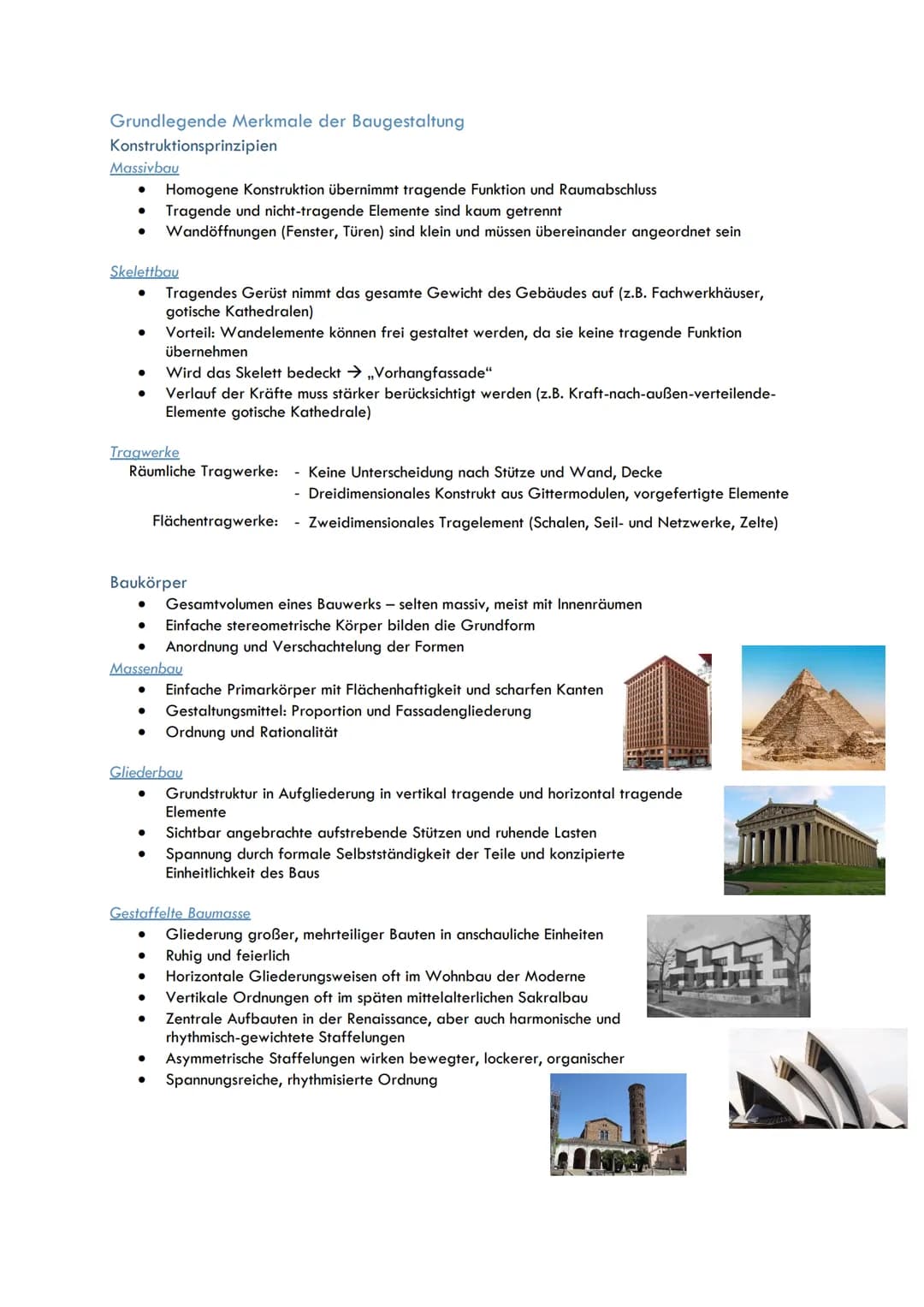 Kunst Q3
Inhalt
Q3.1 Ausdrucksmöglichkeiten von Architektur im Spannungsfeld von Weltverständnis und
künstlerischem Anspruch
Die Moderne
All