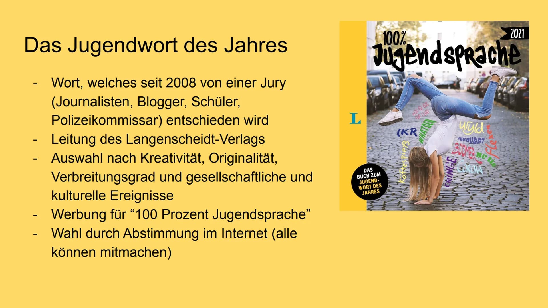 Jugendsprache
Präsentation von Iman Ahmad Inhaltsverzeichnis
-
-
Was ist Jugendsprache?
Merkmale der Jugendsprache
Funktion der Jugendsprach
