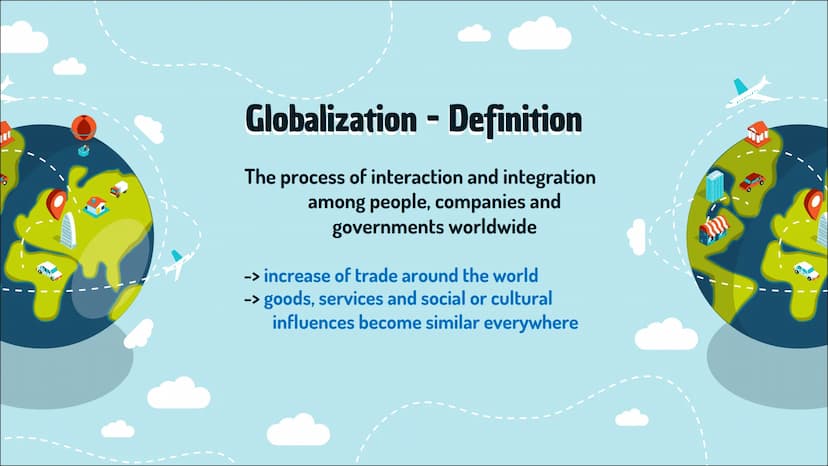 Globalization
Presentation by Emil + Jill Handout by Emil and Jill
Globalization
Definition
A process of interaction and integration among p