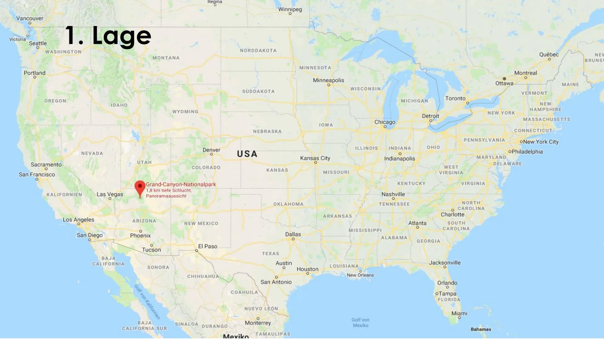 Entdecke den Grand Canyon: Karte, Größe, Tiere und mehr!