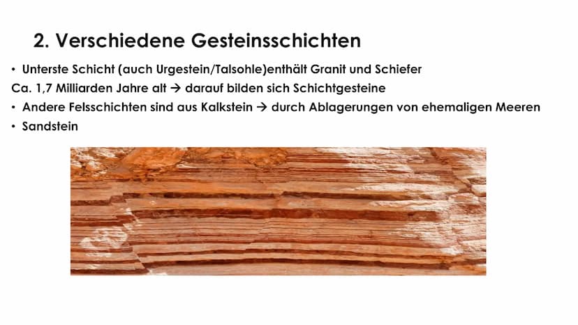 Grand Canyon
TEKET
Erdkunde GFS Marie-Sophie Pfeffer Gliederung
1. Allgemeine Informationen
- Lage
Fakten
2. Entstehung
- Verschiedene Geste