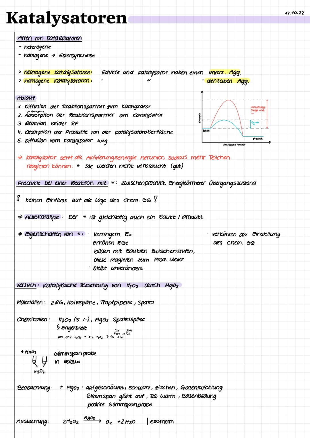24
26.9.22
2. Chemische Gleichgewichte F
Ammoniakisg. (c.25) und Samsaure (cons. 25+)
6 in roum. None bringen
NH3 (ag) + HCl(aq) = NH4Cl (s)