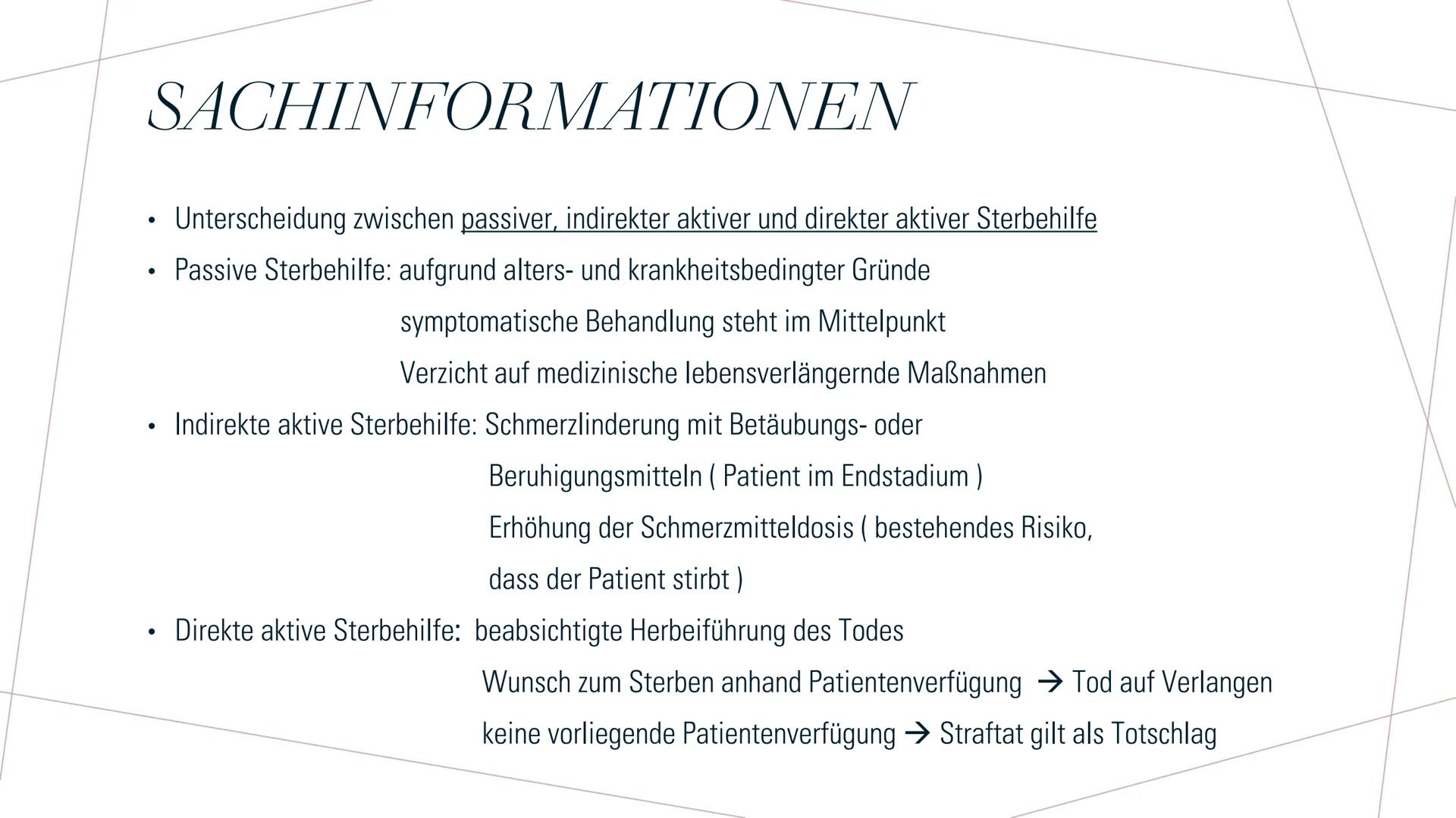 STERBE
HILFE
AKTUELLES
ETHISCHES PROBLEM
DER GESELLSCHAFT Ethisches Problem: Sterbehilfe
1. Ethische Problemstellung
Wir haben uns für die e