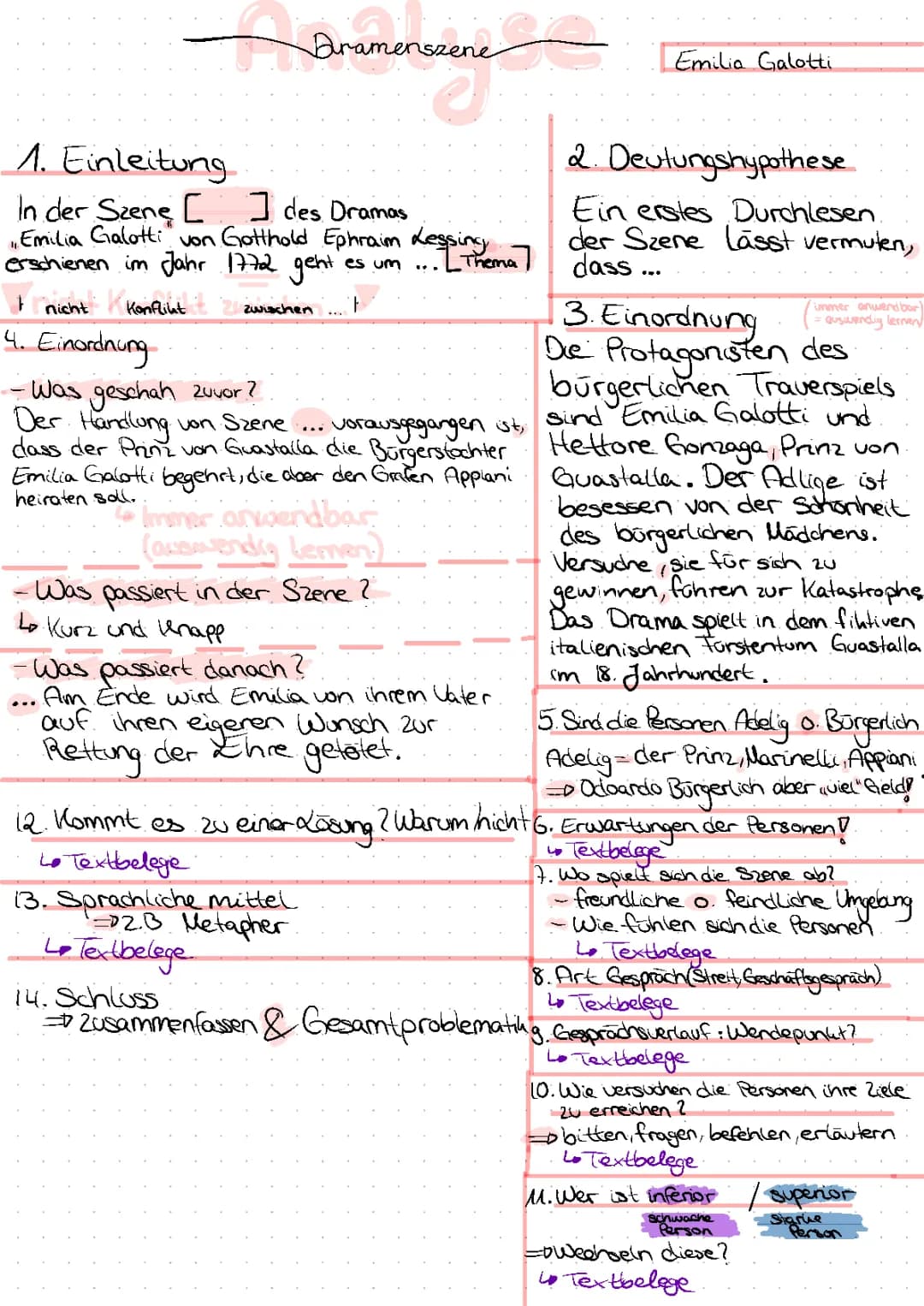 Emilia Galotti/Szenenanalyse 