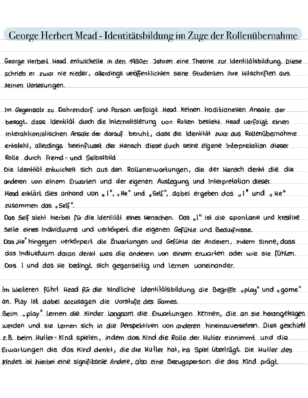 George Herbert Mead 