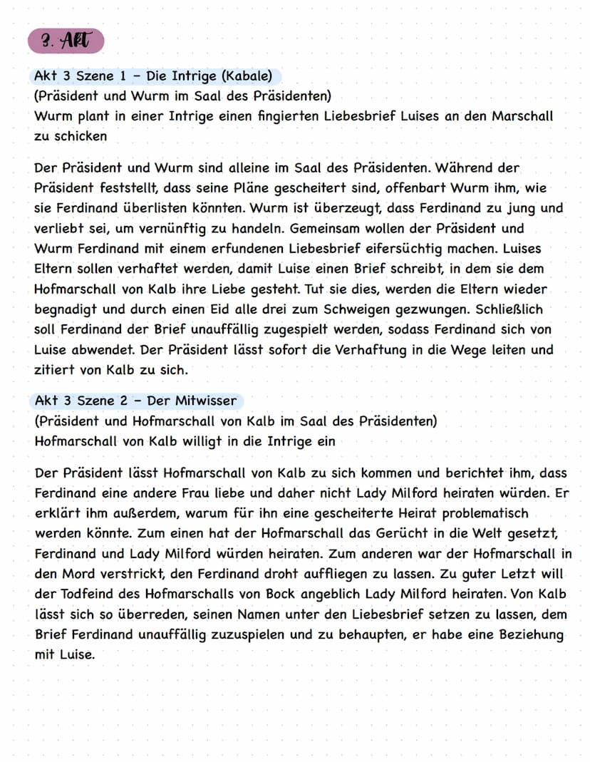 Kapalle and liebe
Aufgabe
Lesen und analysieren (Personen, Ort, Inhalt) sie die Szene
1. wie sehen Luises und Ferdinand die Aussichten für i