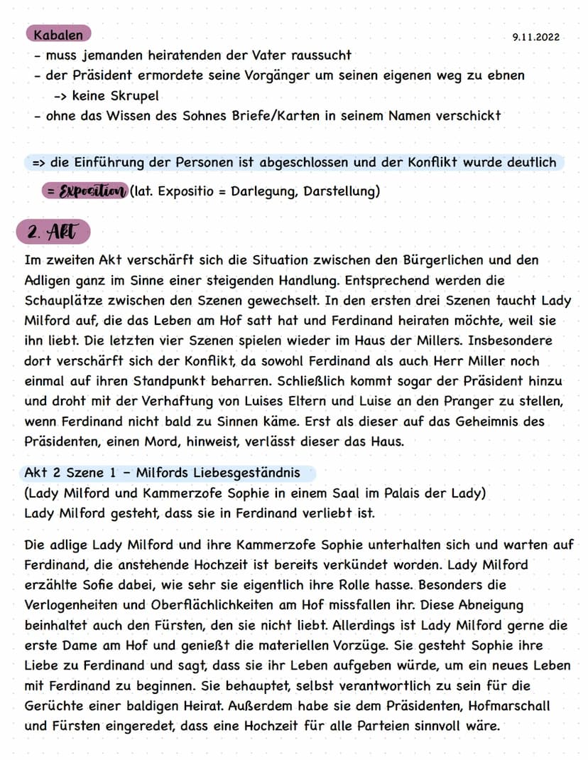 Kapalle and liebe
Aufgabe
Lesen und analysieren (Personen, Ort, Inhalt) sie die Szene
1. wie sehen Luises und Ferdinand die Aussichten für i