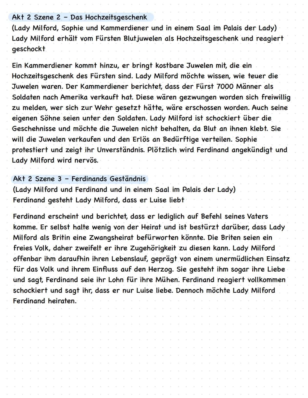 Kapalle and liebe
Aufgabe
Lesen und analysieren (Personen, Ort, Inhalt) sie die Szene
1. wie sehen Luises und Ferdinand die Aussichten für i