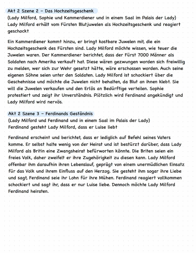 Kapalle and liebe
Aufgabe
Lesen und analysieren (Personen, Ort, Inhalt) sie die Szene
1. wie sehen Luises und Ferdinand die Aussichten für i