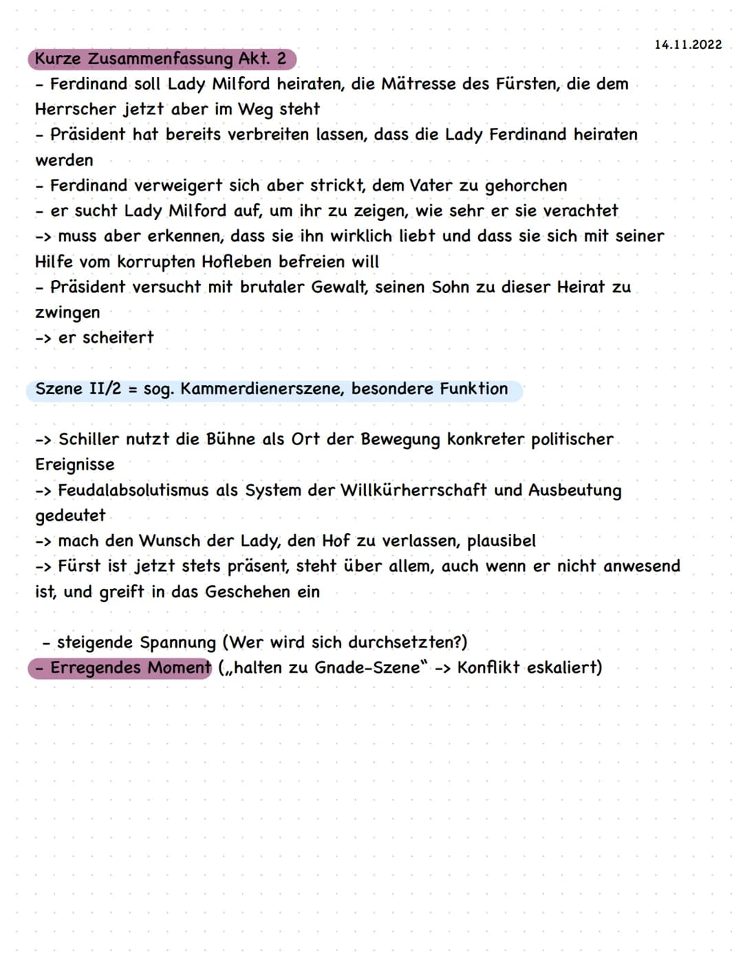 Kapalle and liebe
Aufgabe
Lesen und analysieren (Personen, Ort, Inhalt) sie die Szene
1. wie sehen Luises und Ferdinand die Aussichten für i