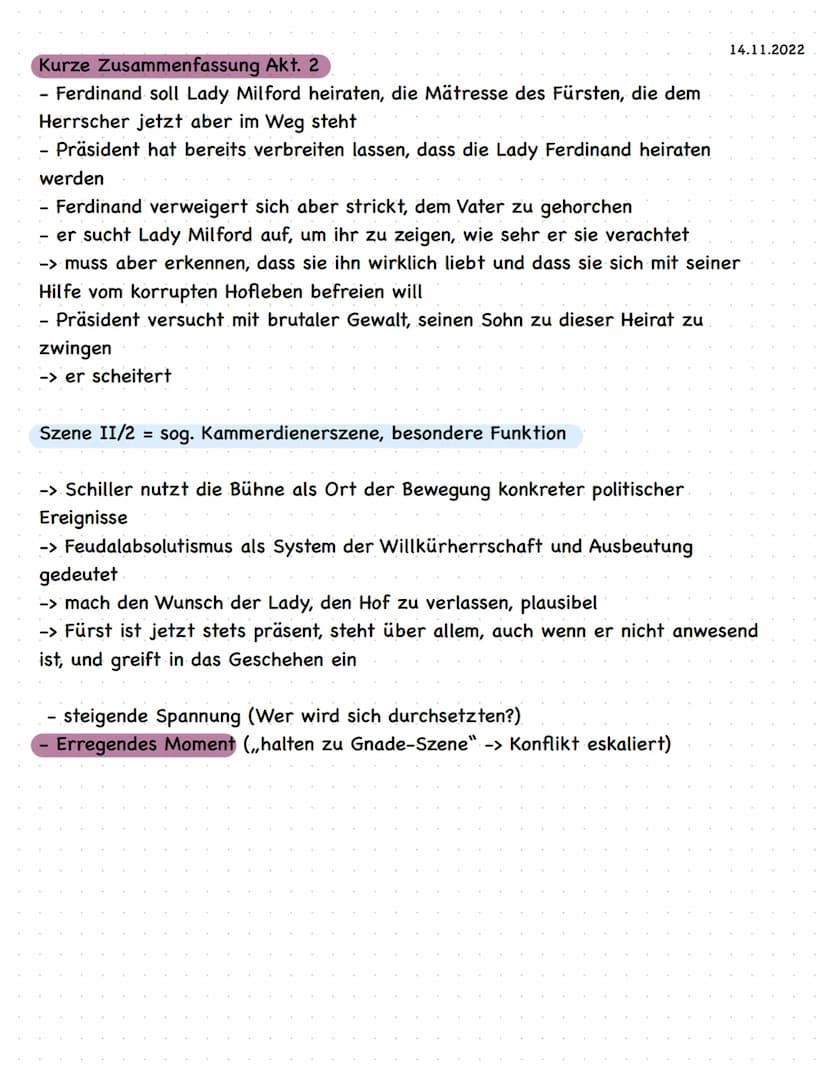 Kapalle and liebe
Aufgabe
Lesen und analysieren (Personen, Ort, Inhalt) sie die Szene
1. wie sehen Luises und Ferdinand die Aussichten für i