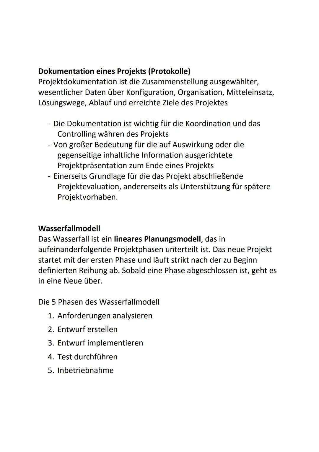 Projektmanagement
Definition
Projektmanagement ist die Planung, die Überwachung, die Steuerung
und der Abschluss eines Projekts.
Phasen eine