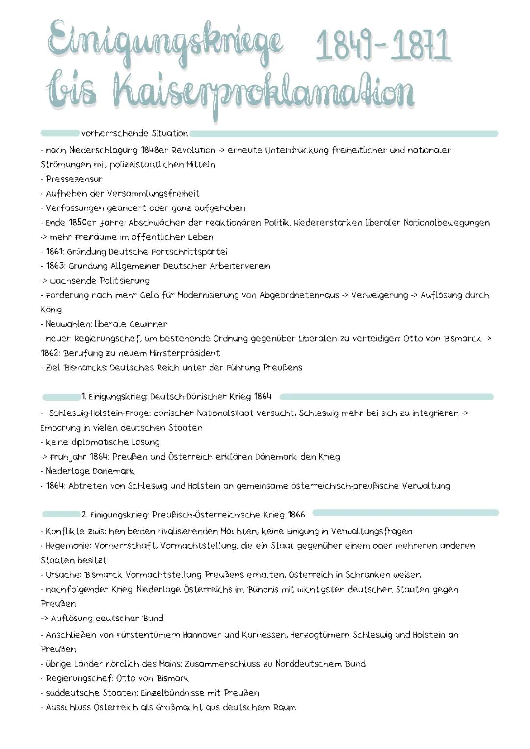 Einigungskriege einfach erklärt: Deutsch-Dänischer Krieg 1864, Deutscher Krieg 1866, Deutsch-Französischer Krieg 1870/71