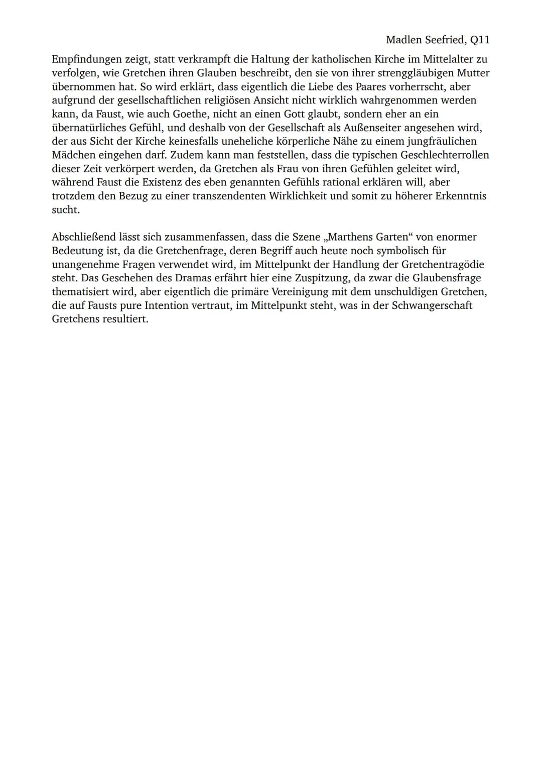 Madlen Seefried, Q11
Übungsaufsatz Dramenanalyse: Marthens Garten
Im Zeitraum des 18. bis 19. Jahrhunderts erfuhr die deutsche Literatur unt
