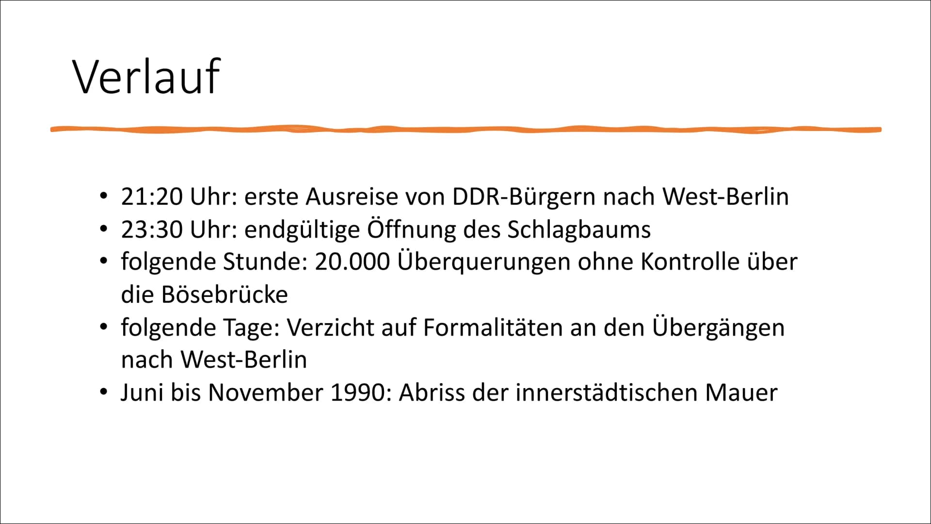 E
Mauerfall 1989 Gliederung
Vorgeschichte
Ursachen
Verlauf
Folgen
Quellen Vorgeschichte
Entspannungs-
politik von
1963 und
1972
Entspannungs