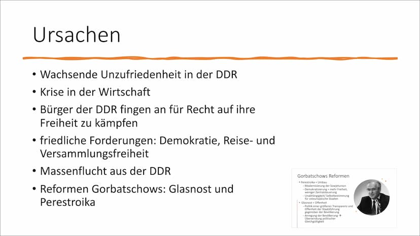 E
Mauerfall 1989 Gliederung
Vorgeschichte
Ursachen
Verlauf
Folgen
Quellen Vorgeschichte
Entspannungs-
politik von
1963 und
1972
Entspannungs