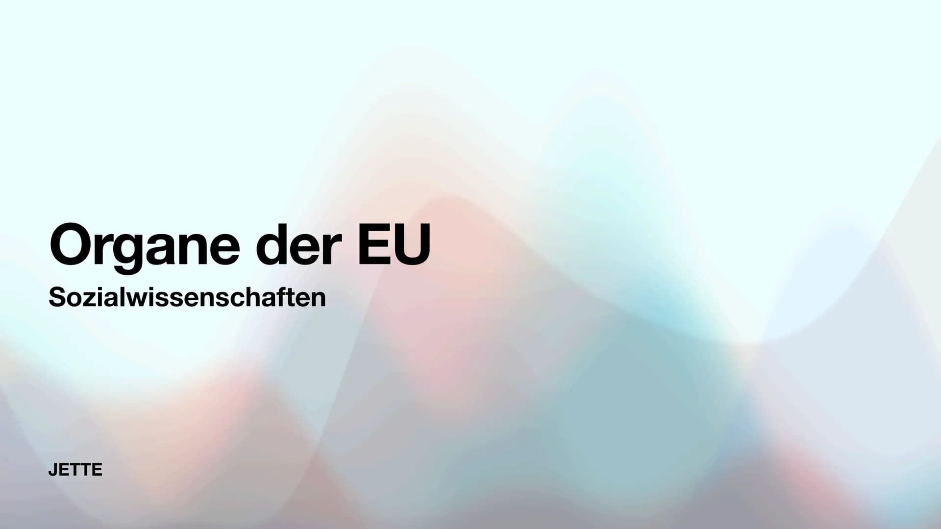 Organe der EU
Sozialwissenschaften
JETTE Europäische
Kommission
Europäisches Parlament
Europäisches
Parlament
Rat der Europäischen Union
Die