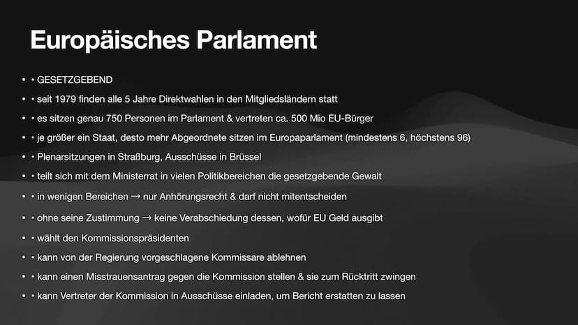Organe der EU
Sozialwissenschaften
JETTE Europäische
Kommission
Europäisches Parlament
Europäisches
Parlament
Rat der Europäischen Union
Die