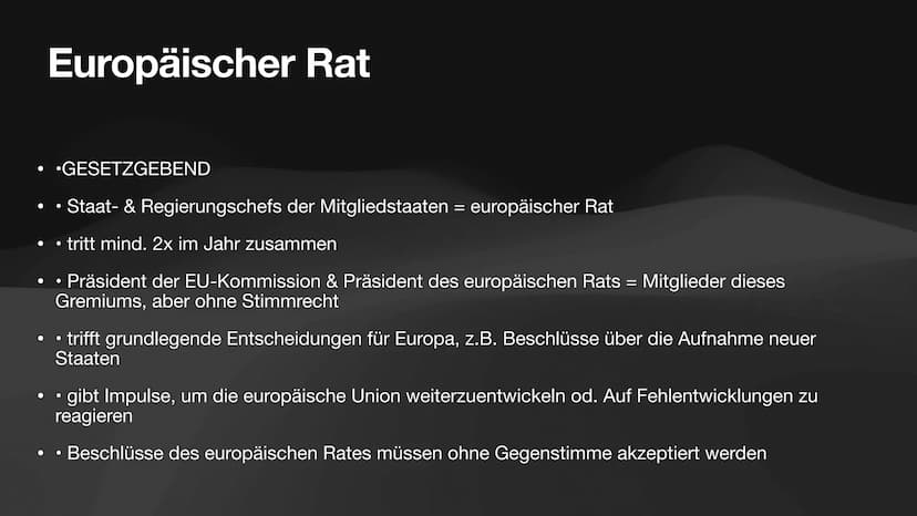 Organe der EU
Sozialwissenschaften
JETTE Europäische
Kommission
Europäisches Parlament
Europäisches
Parlament
Rat der Europäischen Union
Die