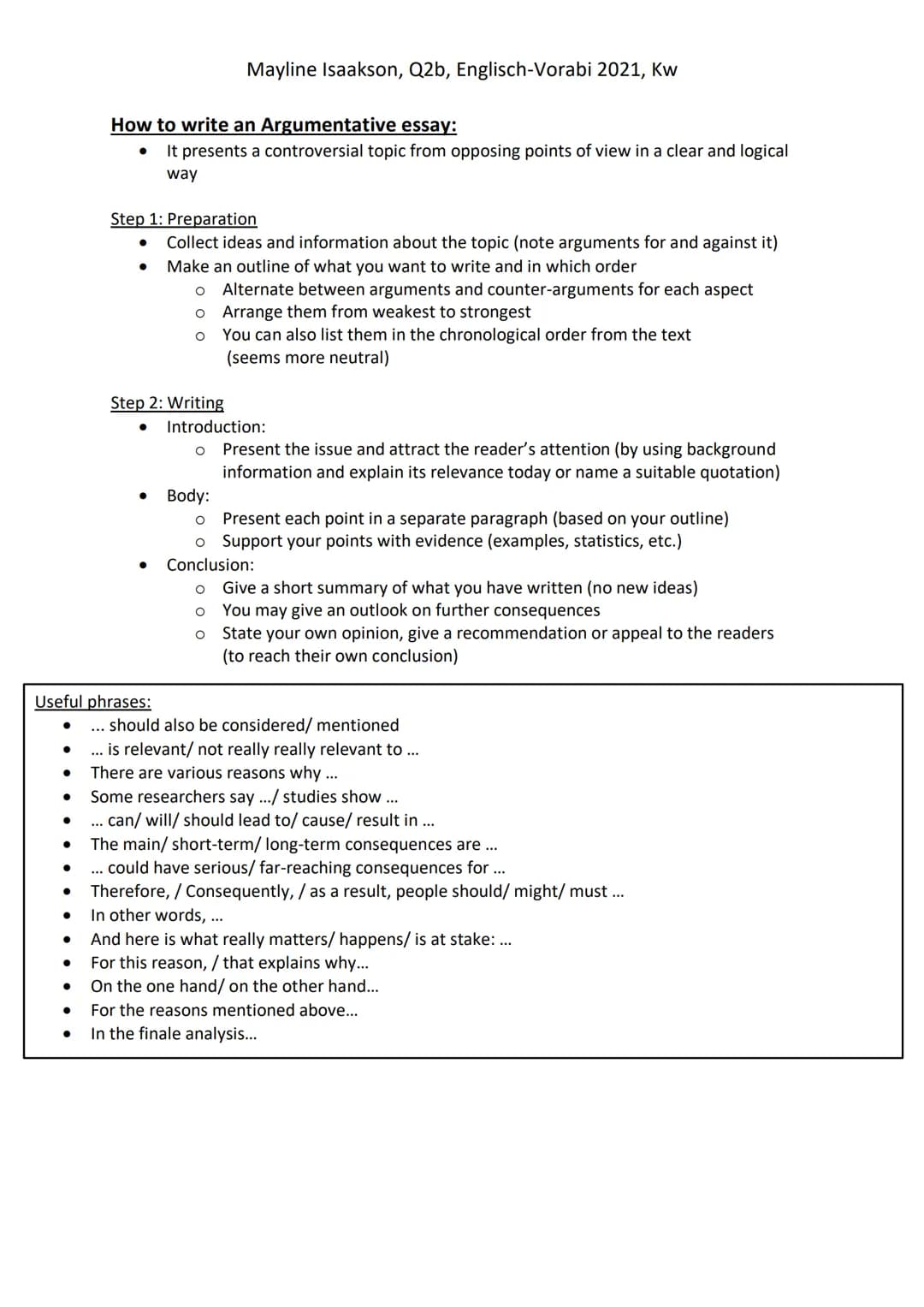 ●
●
●
●
●
●
●
●
●
●
●
How to write a characterisation:
Types of characters:
●
Protagonist/ hero/ heroine = main character
Antagonist another