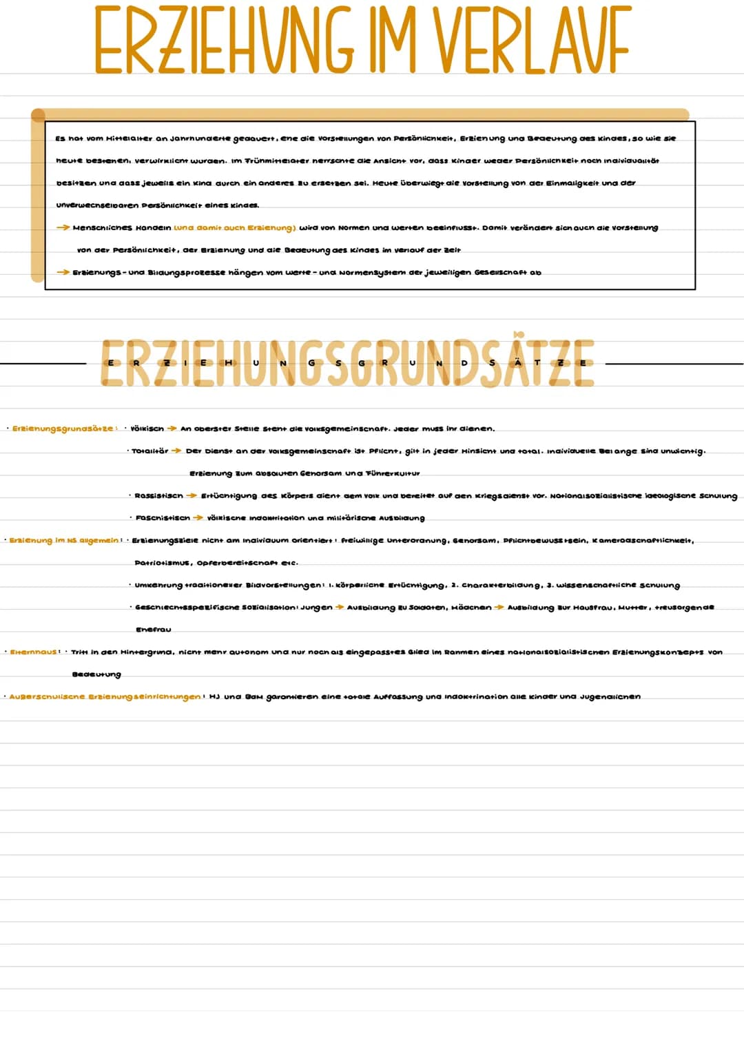 ERZIEHUNG IM VERLAVE
ES not vom Mittelalter an Jahrhunderte geaauert, ene die vorstellungen von Persönlichkeit, Erzien ung und Bedeutung des