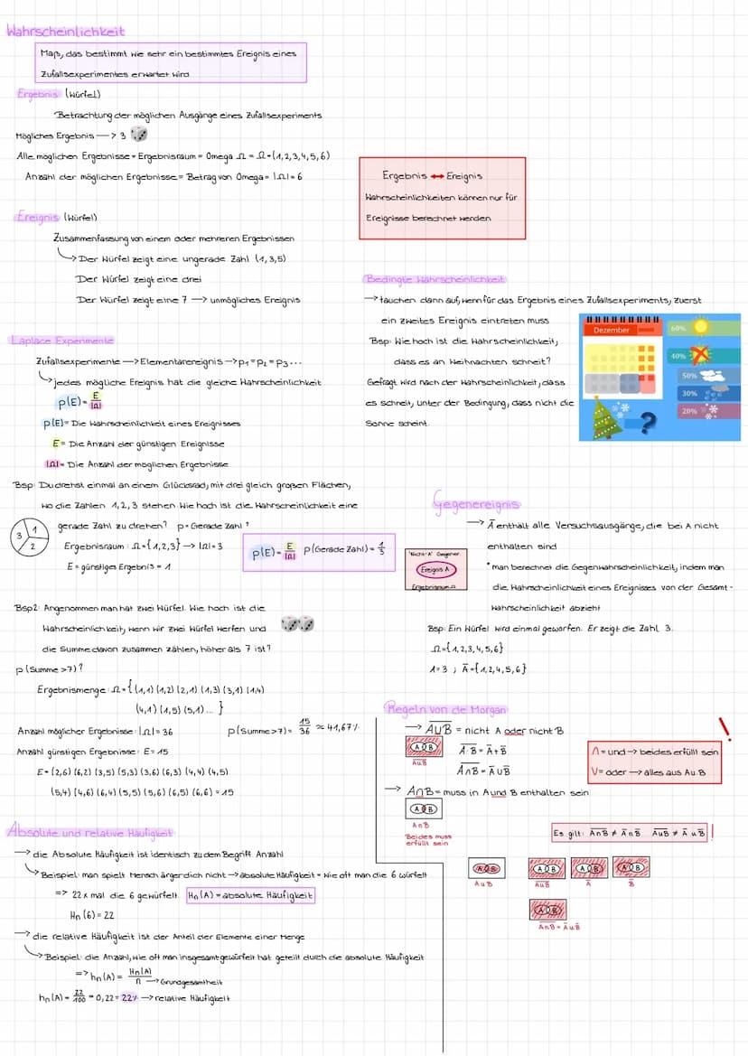 Wahrscheinlichkeitstheorie
Die Wahrscheinlichkeitstheorie ist eine mathematisches Modell zur Beschreibung
empirischer Sachverhalte, bei dene