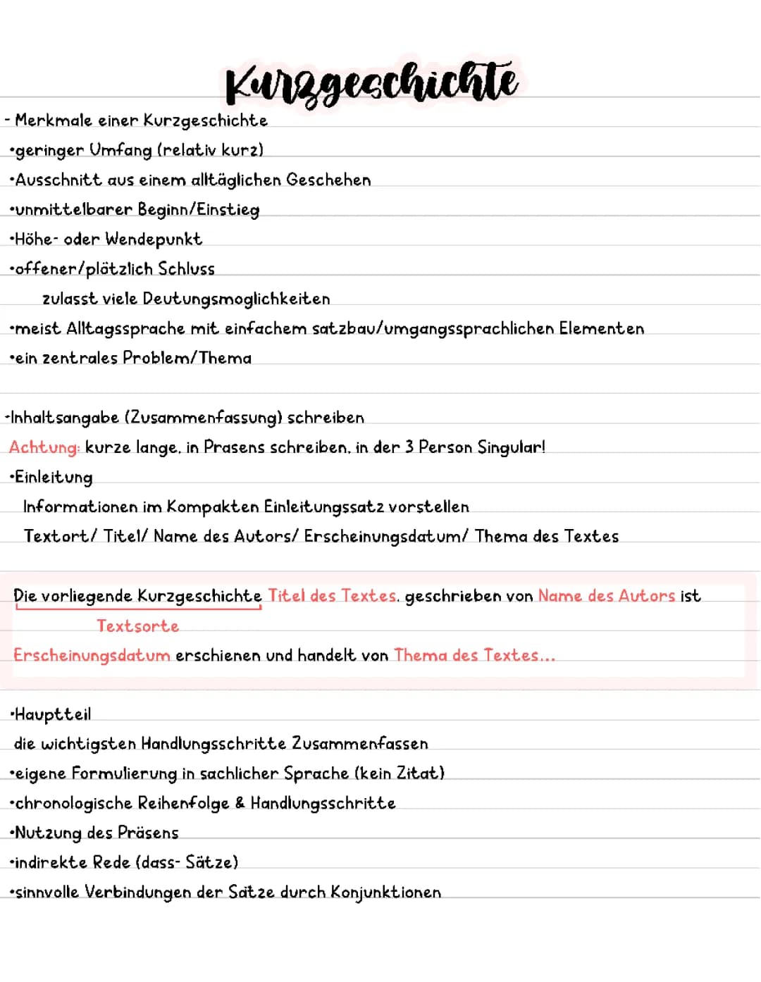 Kurzgeschichte 