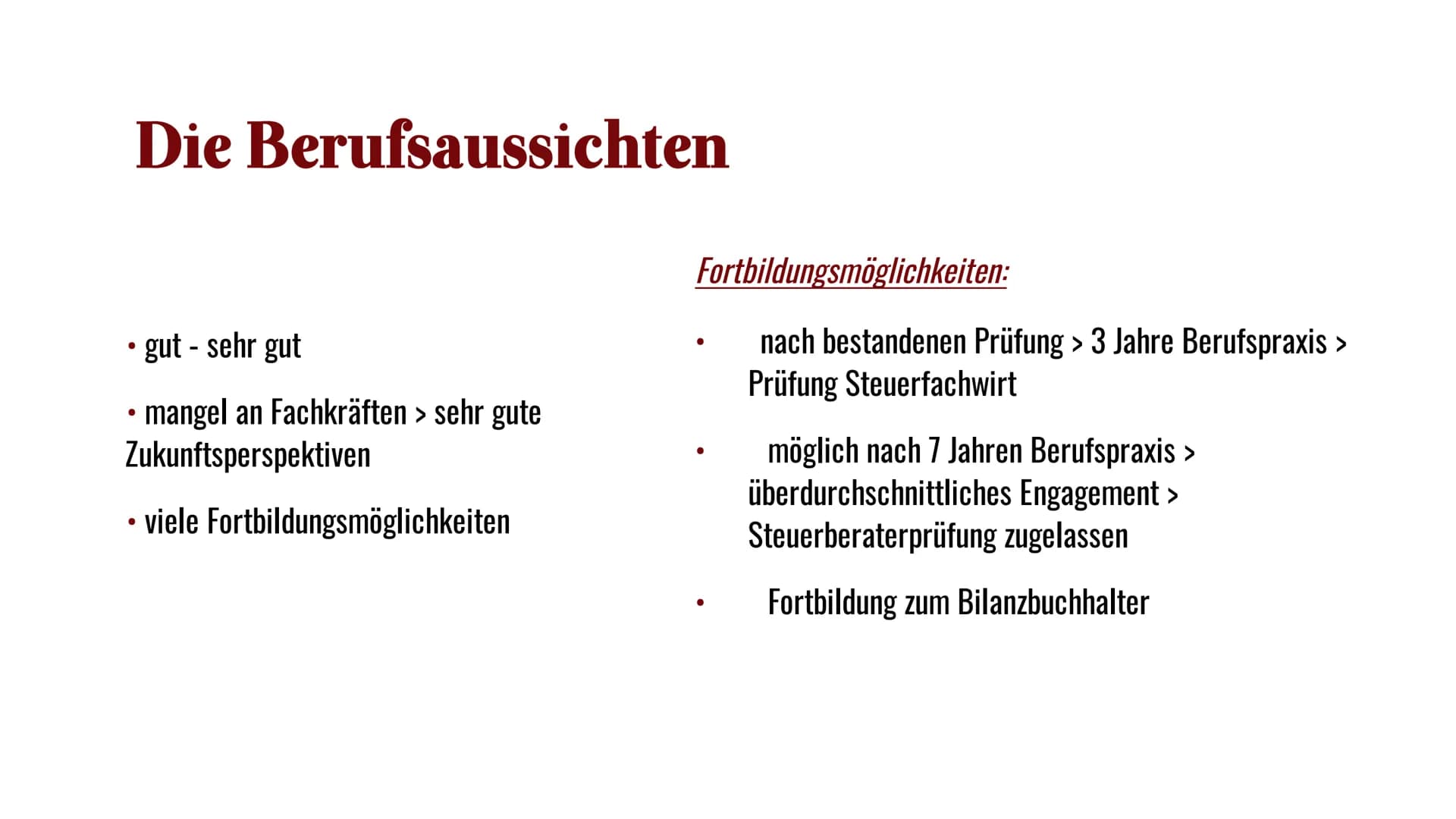 Berufsbild-
Steuerfachangestellte/r Inhaltsverzeichnis
●
●
●
●
●
Wieso der Beruf: Steuerfachangestellte/r ?
Der benötigte Schulabschluss
Ben