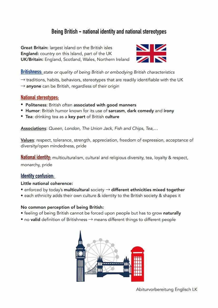 Q2.1 Great Britain - past and present: the character of a nation
Great Britain - tradition and change
• 16th - 19th century: Transatlantic S
