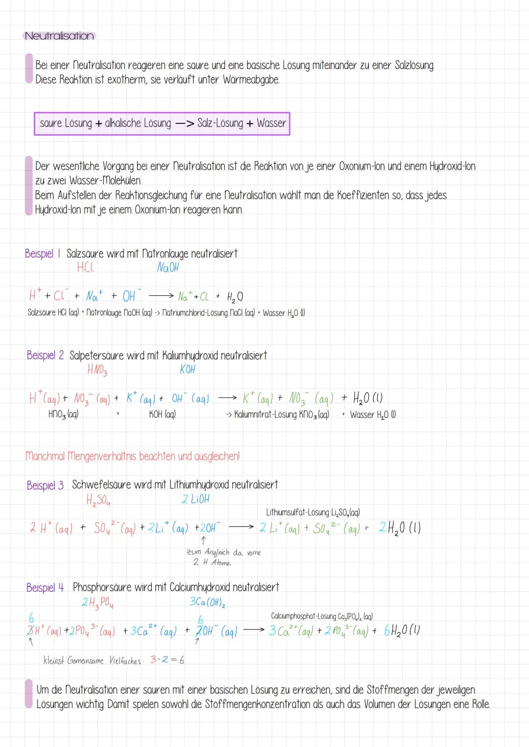 Eigenschaften saurer und basischer Lösungen
Saure Lösung
saurer Geschmack (Zitronensaft o Essig)
- Reagieren mit Carbonate und Hydrogencarbo